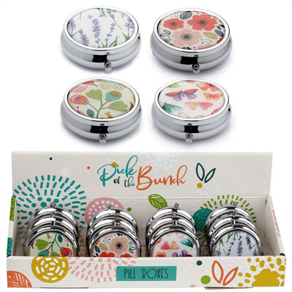 Picture of £2.99 PILL BOXES 3 ASSORTED FLOWERS