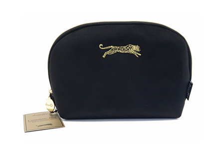 Picture of £7.99 BLK LEOPARD OVAL COSMETIC BAG SML