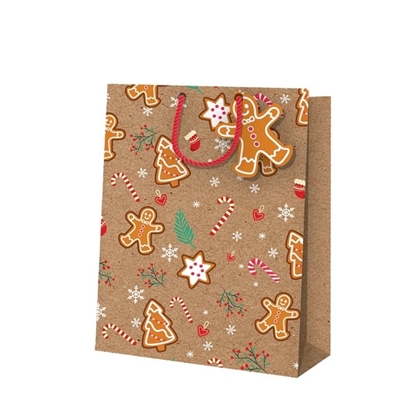 Picture of £0.79 GINGERBREAD MEDIUM GIFT BAG