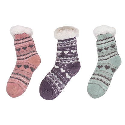 Picture of £5.99 LADIES COZY SOCKS 3 ASSTD