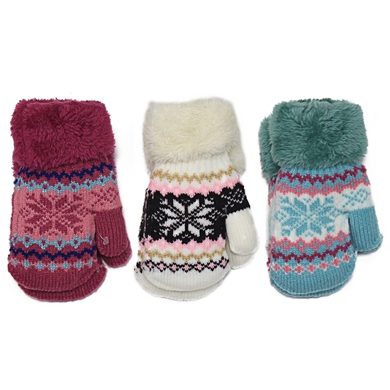 Picture of £3.99 KID'S COZY MITTENS 3 ASSTD