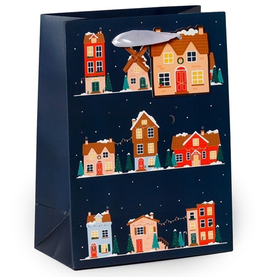 Picture of £0.79 CHRISTMAS VILLAGE MEDIUM GIFT BAG