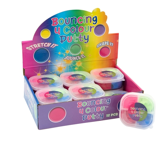 Picture of £1.25 FOUR COLOUR BOUNCE PUTTY (12)