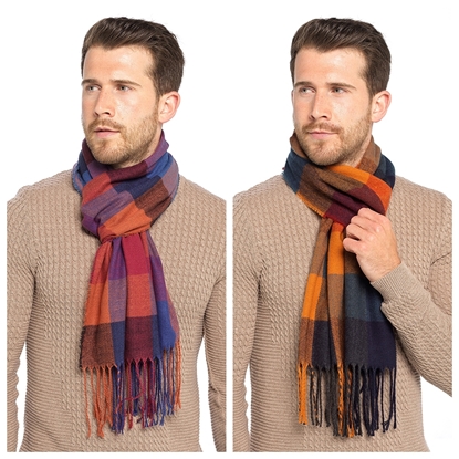 Picture of £6.99 MENS CHECK SCARVES 2 ASSTD