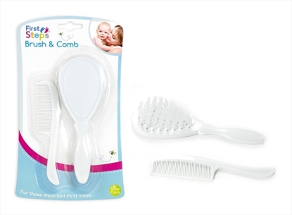 Picture of £1.99 FIRST STEPS BRUSH & COMB WHITE