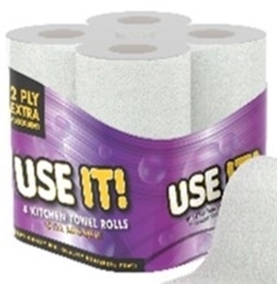 Picture of £1.50 USEIT 2 PLY KITCHEN ROLL 4 PACK