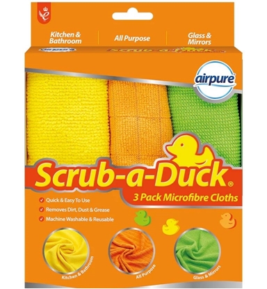 Picture of £1.00 SCRUB A DUCK 3 MICROFIBRE CLOTHS