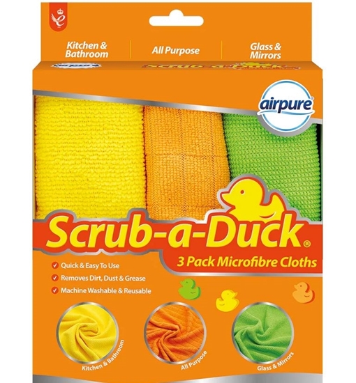 Picture of £1.25 SCRUB A DUCK 3 MICROFIBRE CLOTHS