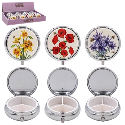 Picture of £2.99 PILL BOXES 3 ASSORTED FLORALS