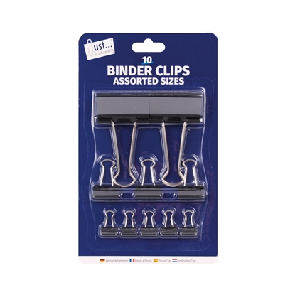 Picture of 10 ASSORTED BINDER CLIPS