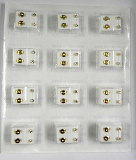 Picture of £1.00 CAFLON STUD EARRINGS CRYSTAL (12)