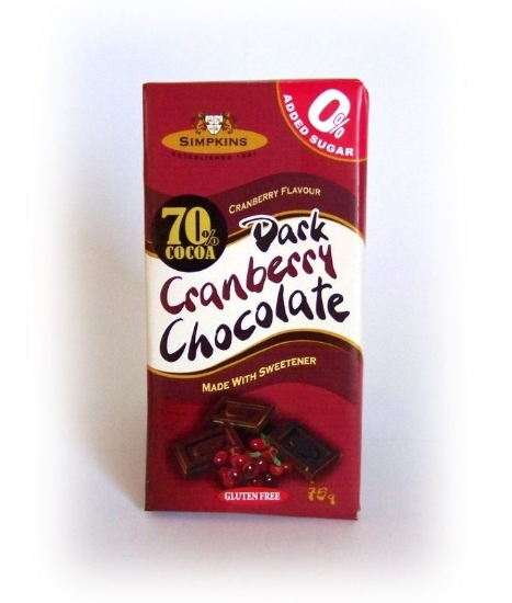 Picture of £2.49 SIMPKINS NO SUGAR CHOC.CRANBERRY