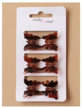 Picture of £1.29 MOLLY ROSE BUTTERFLY CLAMPS BLACK