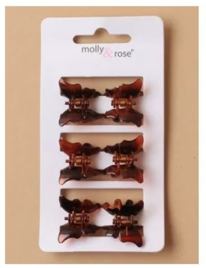 Picture of £1.29 MOLLY ROSE BUTTERFLY CLAMPS BLACK