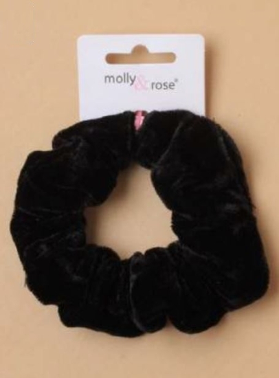 Picture of £1.29 MOLLY ROSE BLACK VELVET SCRUNCHIE