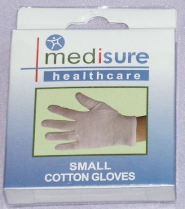 Picture of £1.99 MEDISURE COTTON GLOVES SMALL