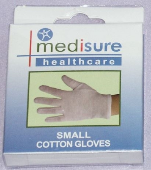 Picture of £1.99 MEDISURE COTTON GLOVES SMALL