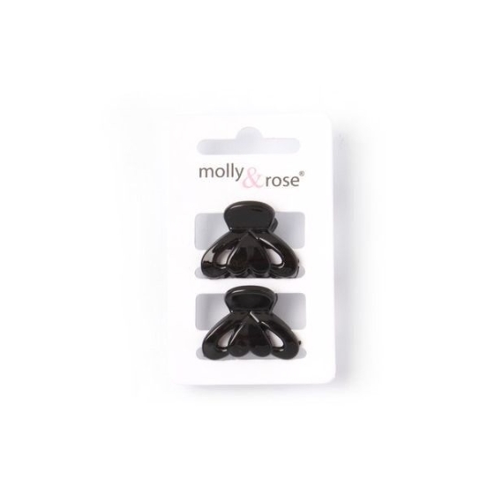 Picture of £1.29 MOLLY ROSE 2 x 2.5cm BLK CLAMPS