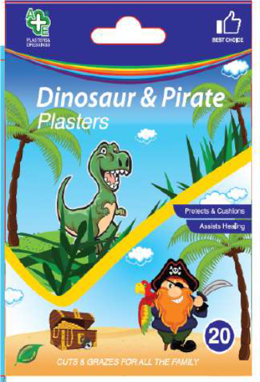 Picture of £1.79 DINOSAUR& PIRATE PLASTERS 20's A&E