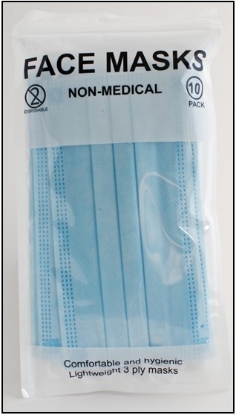 Picture of £1.99 FACE MASKS SINGLE USE 10 PACK