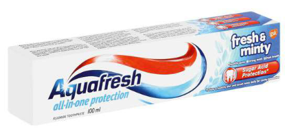 Picture of £1.50 AQUAFRESH 100ml TRIPLE TOOTHPASTE