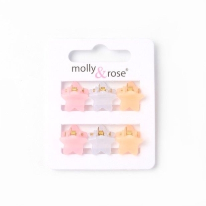 Picture of £1.29 MOLLY ROSE 6 MINI STAR CLAMPS 1cm