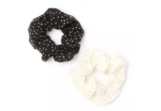 Picture of £1.29 MOLLY ROSE GILT POLKA SCRUNCHIE