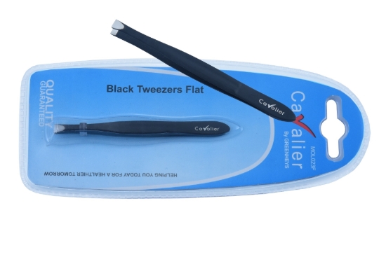 Picture of £2.49 CAVALIER BLACK FLAT TWEEZER