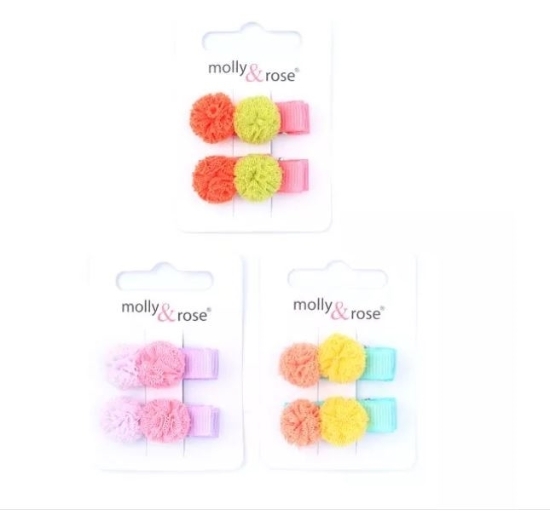 Picture of £1.29 MOLLY ROSE POM POM BEAK CLIPS