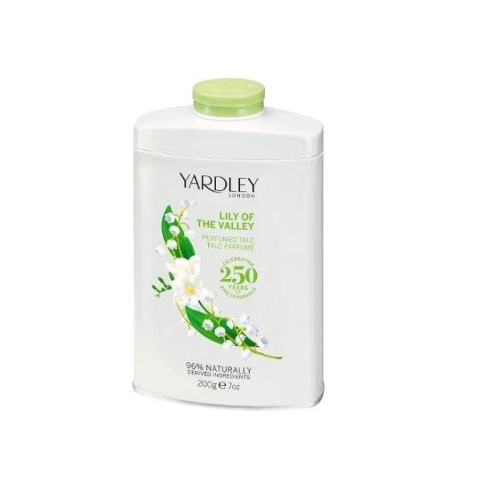 Picture of £10.50/7.50 LILY OF  VALLEY TALC 200G