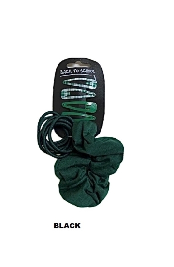 Picture of £1.49 BACK TO SCHOOL SET OF 3 HAIR BLACK