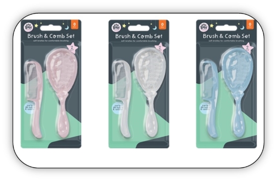 Picture of £1.99 BABY BRUSH & COMB 1-2-3 BABY