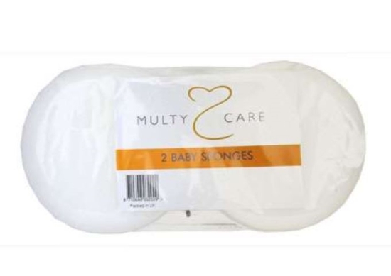 Picture of £0.99 TWIN PACK BABY SPONGES WHITE