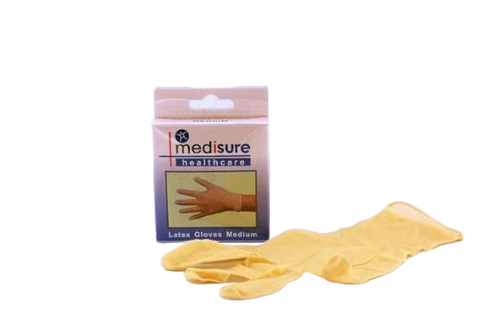 Picture of £2.99 MEDISURE 10 LATEX GLOVES LARGE