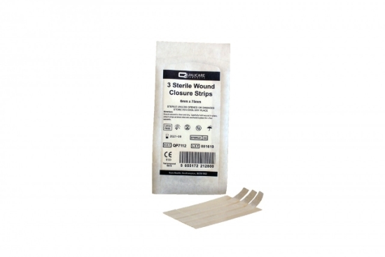 Picture of £0.29 QUALICARE 3 WOUND STRIPS 6mm x75mm