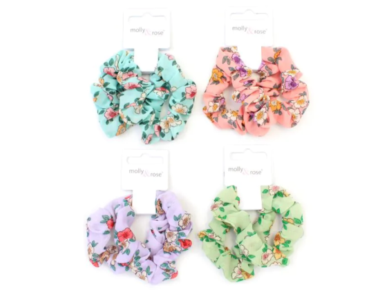 Picture of £1.29 MOLLY ROSE DUO FLORAL SCRUNCHIES