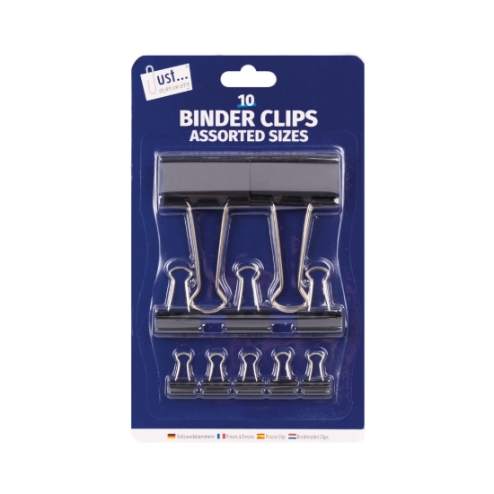 Picture of STATIONERY - 10 ASSORTED BINDER CLIPS