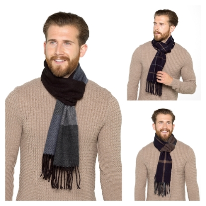 Picture of £4.99 MENS CHECK SCARVES 3 ASSTD