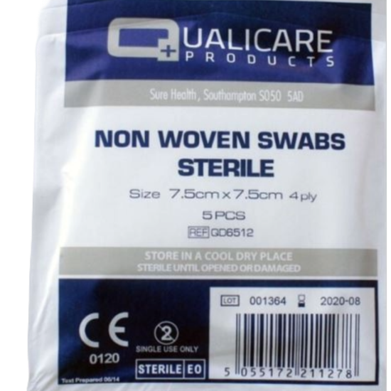 Picture of £0.49 QUALICARE GAUZE SWAB STER.7.5cm