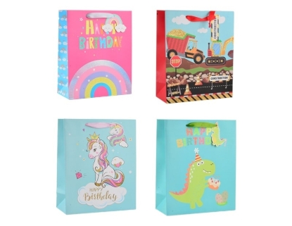 Picture of £1.00 CHILDREN'S MEDIUM GIFT BAGS 4 ASST