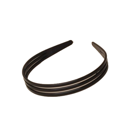 Picture of £1.29 MOLLY ROSE  BLACK 3 ROW ALICE BAND