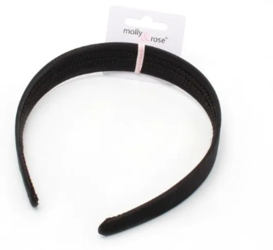 Picture of £1.29 BLACK SATIN 2.5cm ALICE BAND