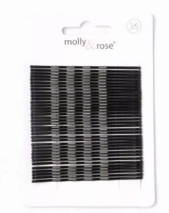 Picture of £1.00 MOLLY ROSE HAIR GRIPS BLACK LONG