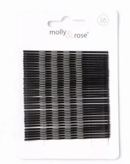 Picture of £1.00 MOLLY ROSE HAIR GRIPS BLACK LONG