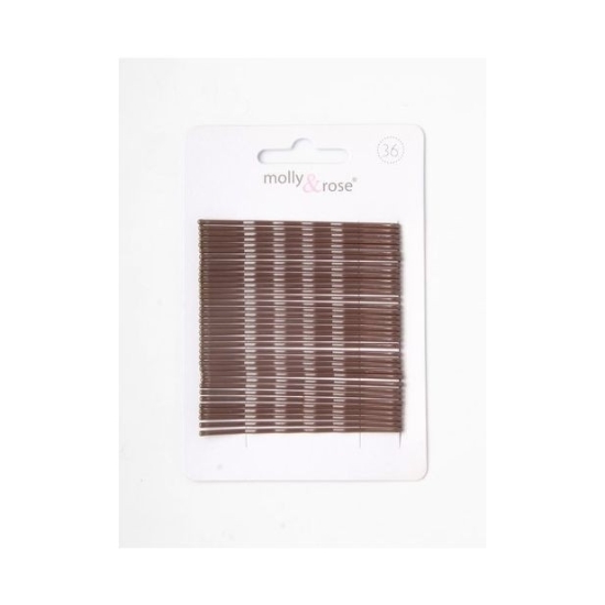 Picture of £1.00 MOLLY ROSE HAIR GRIPS  BROWN LONG