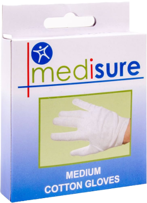 Picture of £1.99 MEDISURE COTTON GLOVES MEDIUM