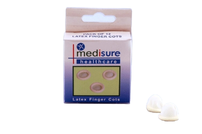 Picture of £1.29 MEDISURE LATEX FINGERCOTS x 12