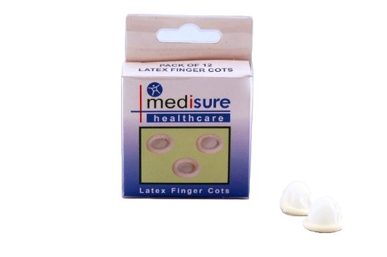 Picture of £1.29 MEDISURE LATEX FINGERCOTS x 12