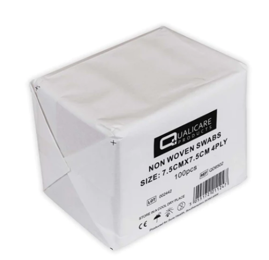 Picture of £1.99 QUALICARE GAUZE SWABS 7.5cm (100)