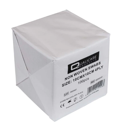 Picture of £2.99 QUALICARE GAUZE SWABS 10cm (100)